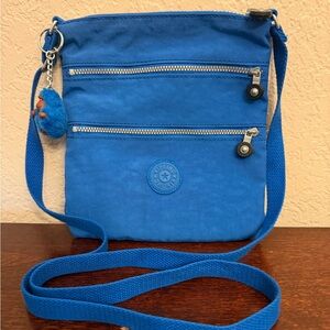 Kipling Keiko Crossbody Mini Bag Adjustable Strap Blue Gorilla Maricar Charm